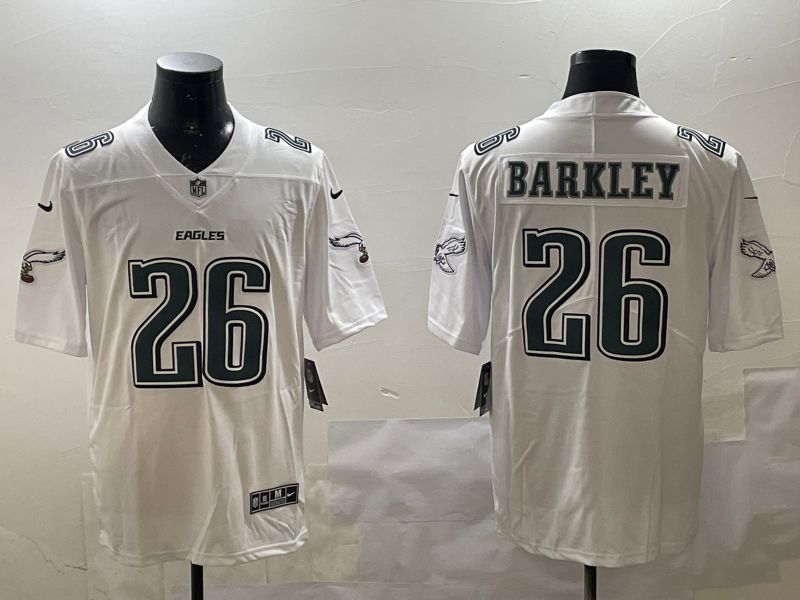 Men Philadelphia Eagles #26 Barkley White 2025 Nike Vapor Limited NFL Jersey style 1->philadelphia eagles->NFL Jersey